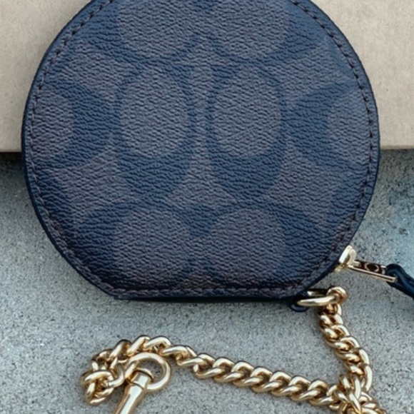 Coach Brown and Green Coin Case - Picture 4 of 4